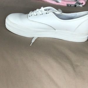 Keds platform leather white. Worn twice